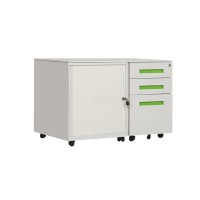 Mobile caddy sliding door file cabinet steel cabinet