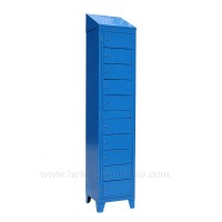 10 Door Steel Locker With Sloping Top Metal Furniture On Sale