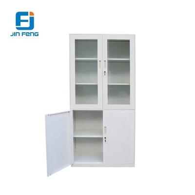 High Quality Kitchen Steel Cabinet Glass Door Metal Cupboard Steel File Cabinet