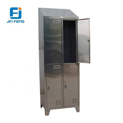 High Quality Stainless Steel Locker With 4 Doors Steel Wardrobe Metal Cabinet